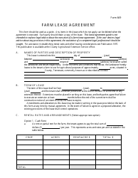 Form 669 &quot;Farm Lease Agreement&quot;