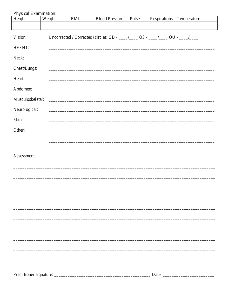 Pre-employment History and Physical Form - Temple University - Fill Out ...