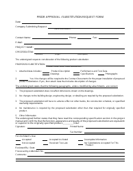 Document preview: Prior Approval / Substitution Request Form