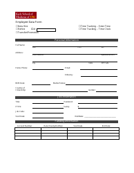 Document preview: Employee Data Form - Keck School of Medicine of Usc