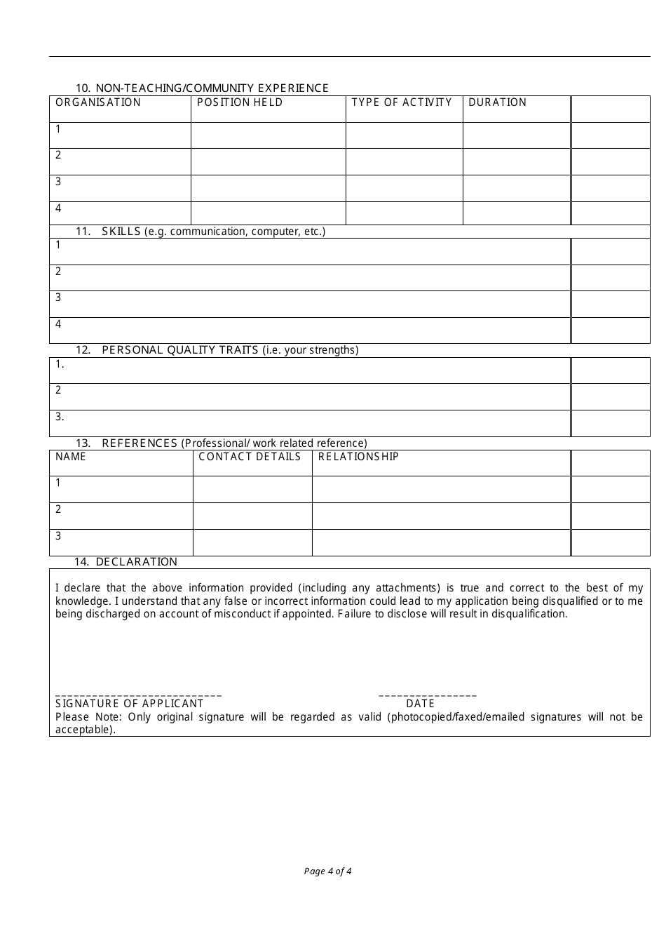 Form GDE2R Employment Profile Form - Gauteng, South Africa, Page 4