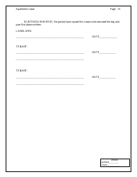Apartment Lease Agreement Template - Chicago, Illinois, Page 10