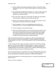 Apartment Lease Agreement Template - Chicago, Illinois, Page 13