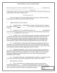 Apartment Lease Agreement Template - Chicago, Illinois