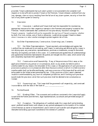 Apartment Lease Agreement Template - Chicago, Illinois, Page 6