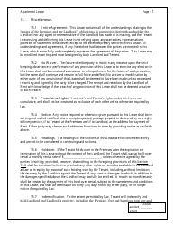 Apartment Lease Agreement Template - Chicago, Illinois, Page 7