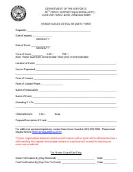 Document preview: Honor Guard Detail Request Form
