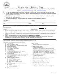 Genealogical Request Form - Missouri