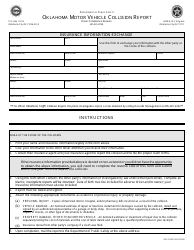 Form DPS FR307 024 Oklahoma Motor Vehicle Collision Report - Oklahoma, Page 2
