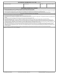 AF Form 1058 Unfavorable Information File Action, Page 2