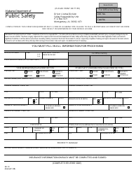 Form SR-13 Accident Report Form - Alabama