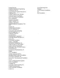 List of Companies With Matching Gift Programs, Page 2