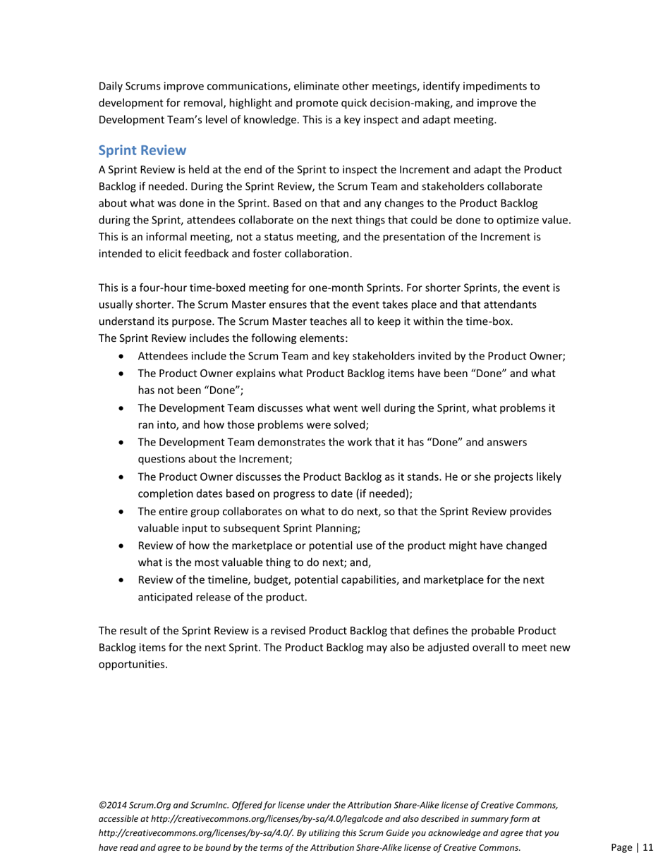 The Definitive Guide to Scrum: the Rules of the Game - Ken Schwaber, Jeff Sutherland, Page 11