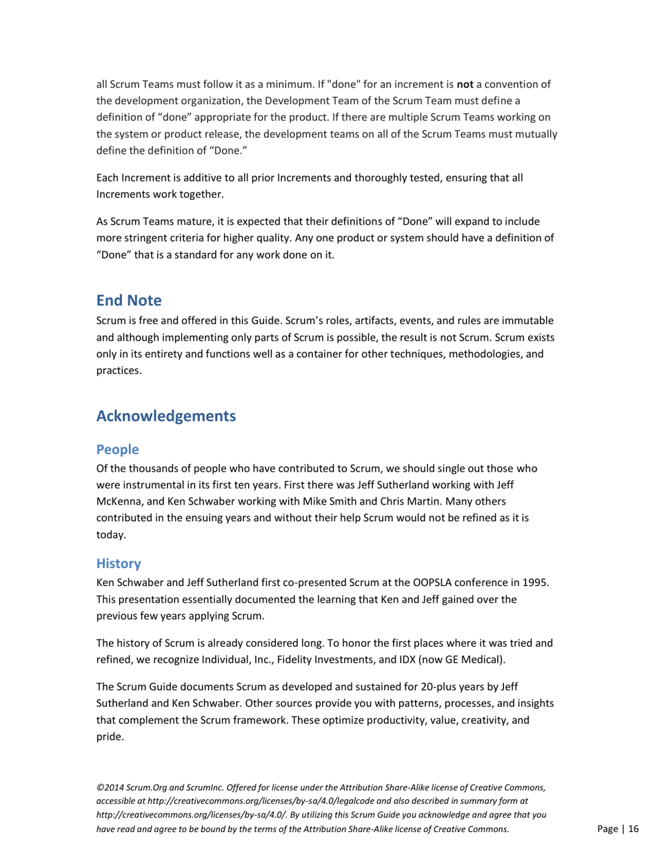 The Definitive Guide to Scrum: the Rules of the Game - Ken Schwaber, Jeff Sutherland, Page 16