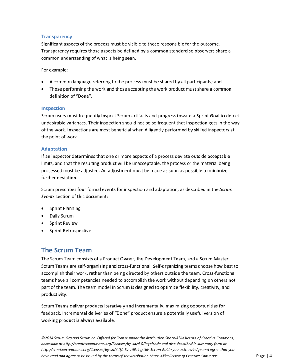 The Definitive Guide to Scrum: the Rules of the Game - Ken Schwaber, Jeff Sutherland, Page 4