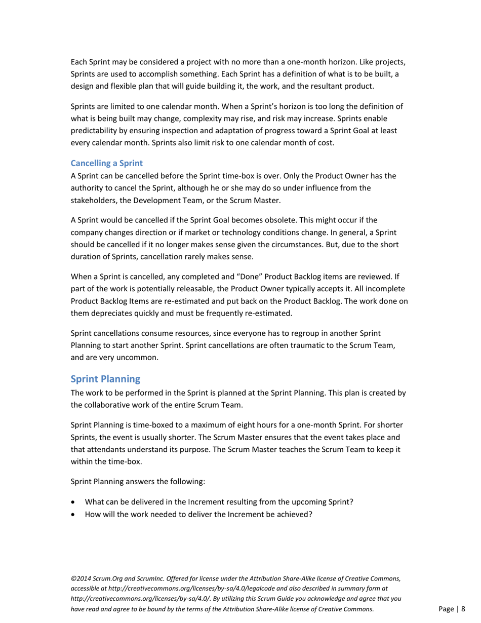 The Definitive Guide to Scrum: the Rules of the Game - Ken Schwaber, Jeff Sutherland, Page 8