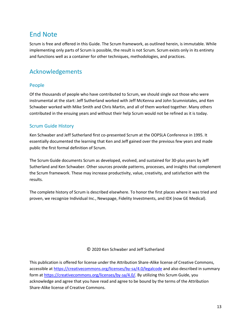 The Definitive Guide to Scrum: the Rules of the Game - Ken Schwaber, Jeff Sutherland, Page 14