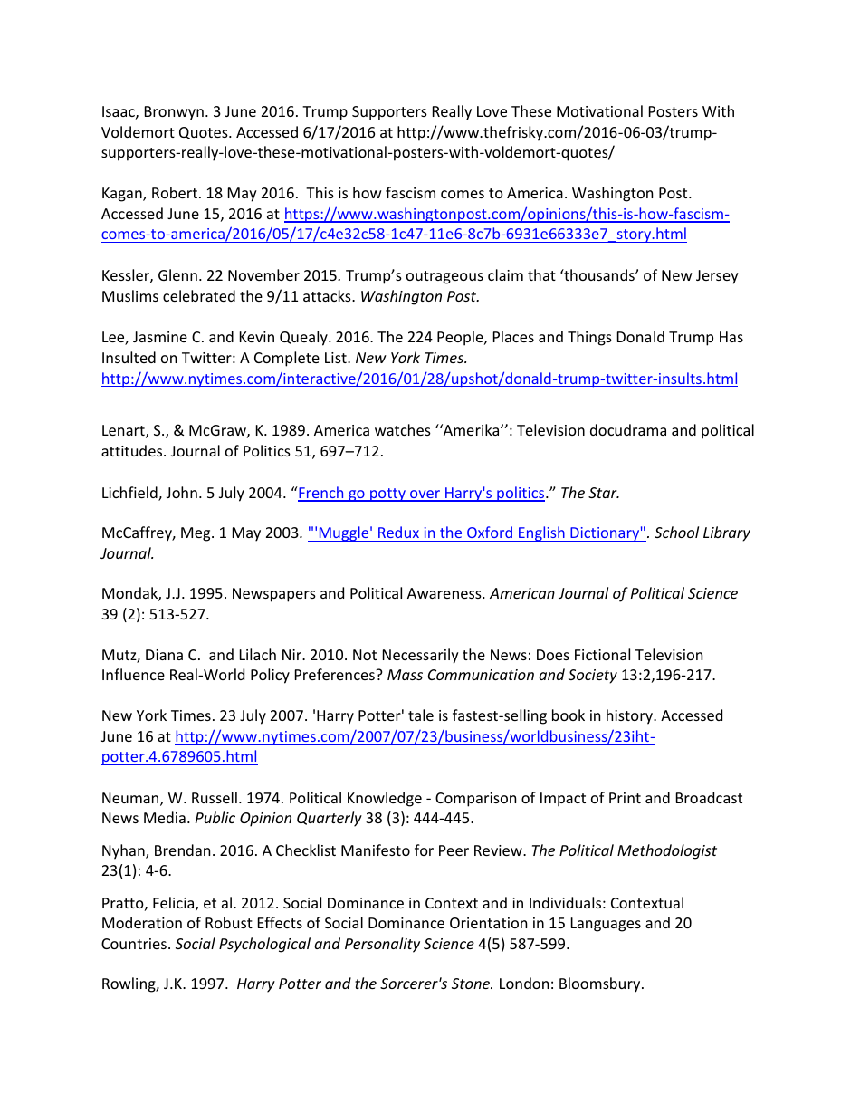 Harry Potter and the Deathly Donald? - Diana C. Mutz, Page 20