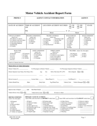 Document preview: Form ORM-TRT-MV-001 Motor Vehicle Accident Report Form - Washington, D.C.