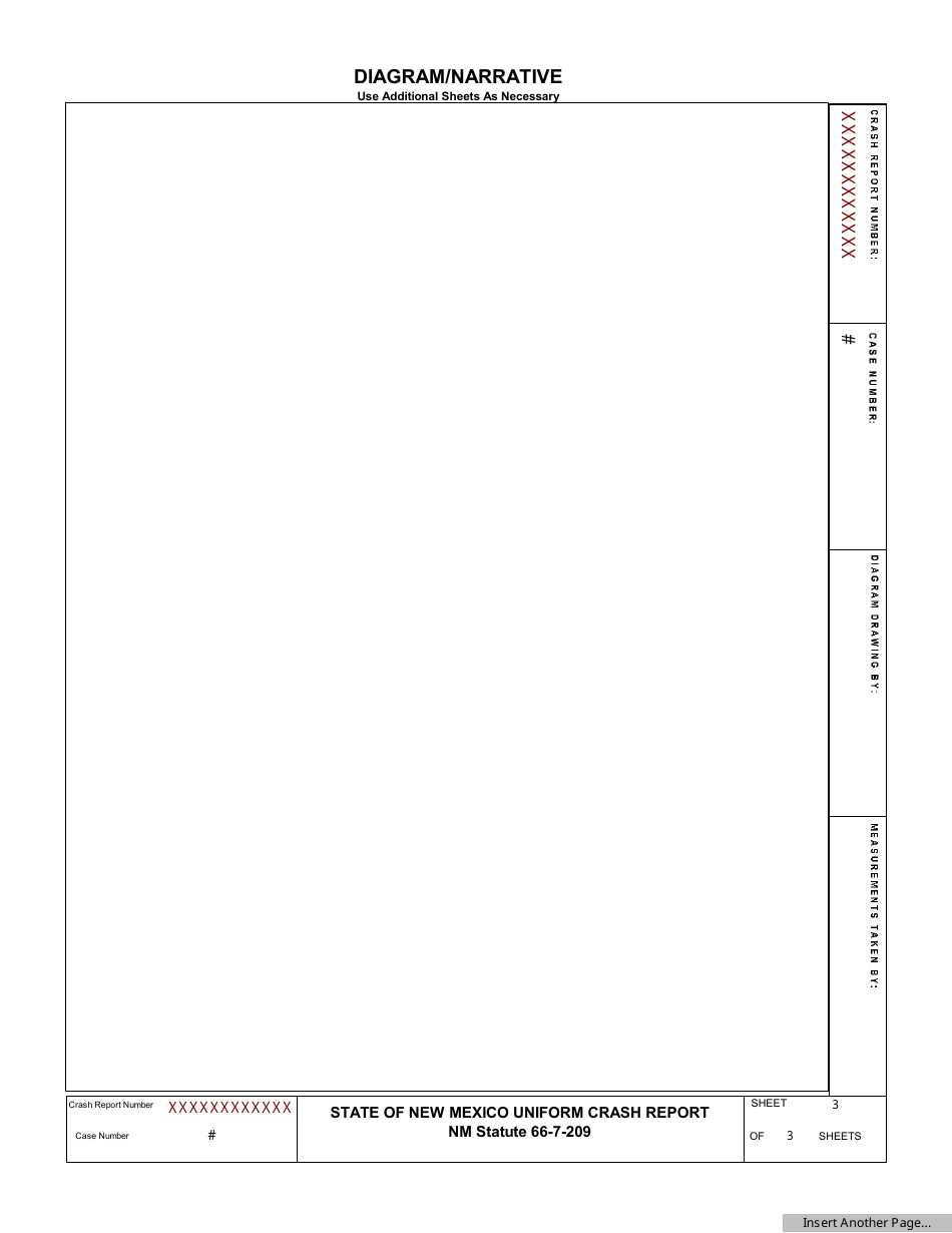 Uniform Crash Report - New Mexico, Page 3