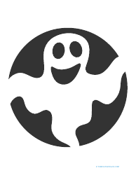 Document preview: Ghost Pumpkin Carving Template