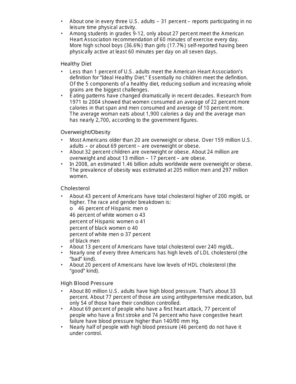 Heart Disease and Stroke Statistics - at-A-glance, Page 3