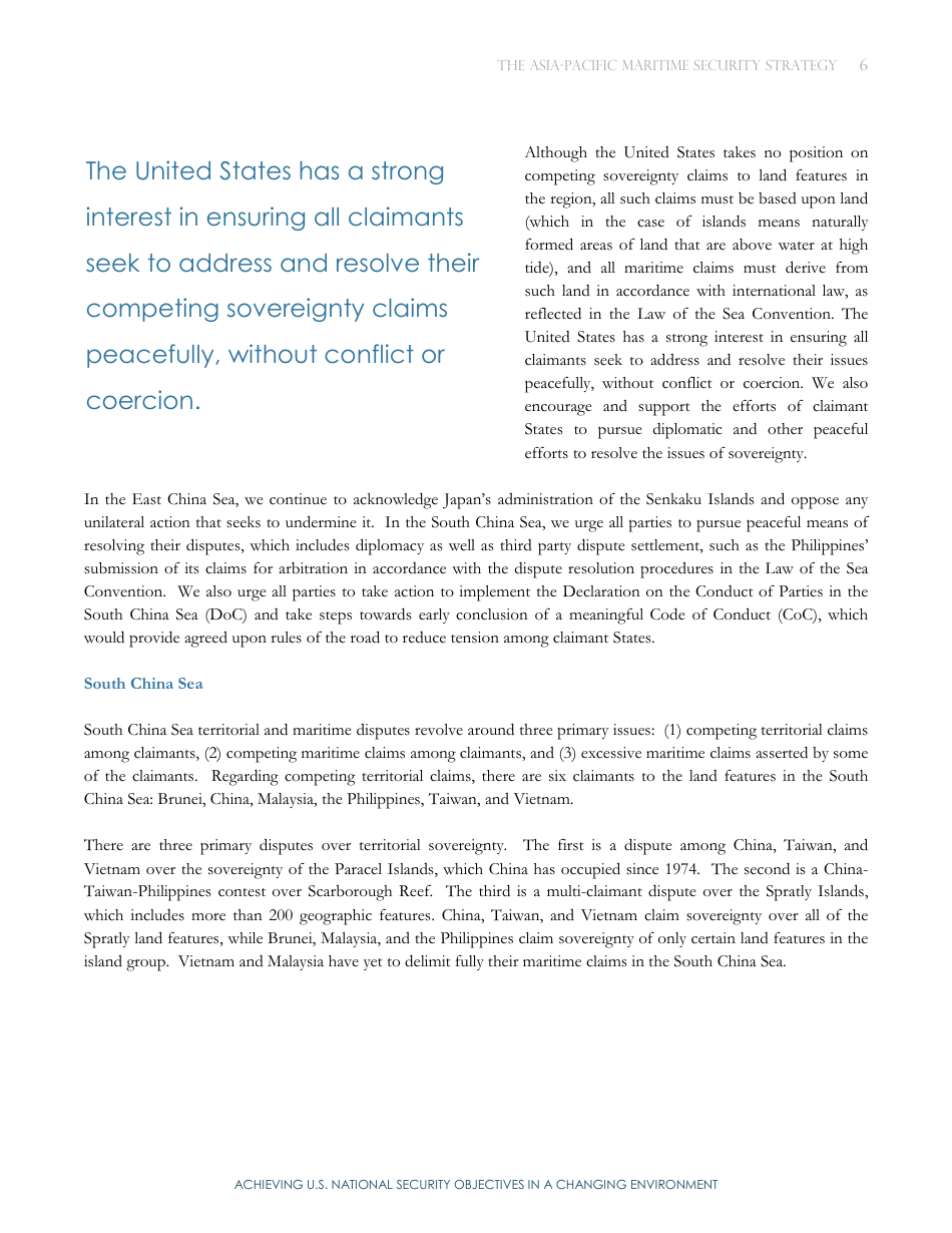 Asia-Pacific Maritime Security Strategy, Page 10