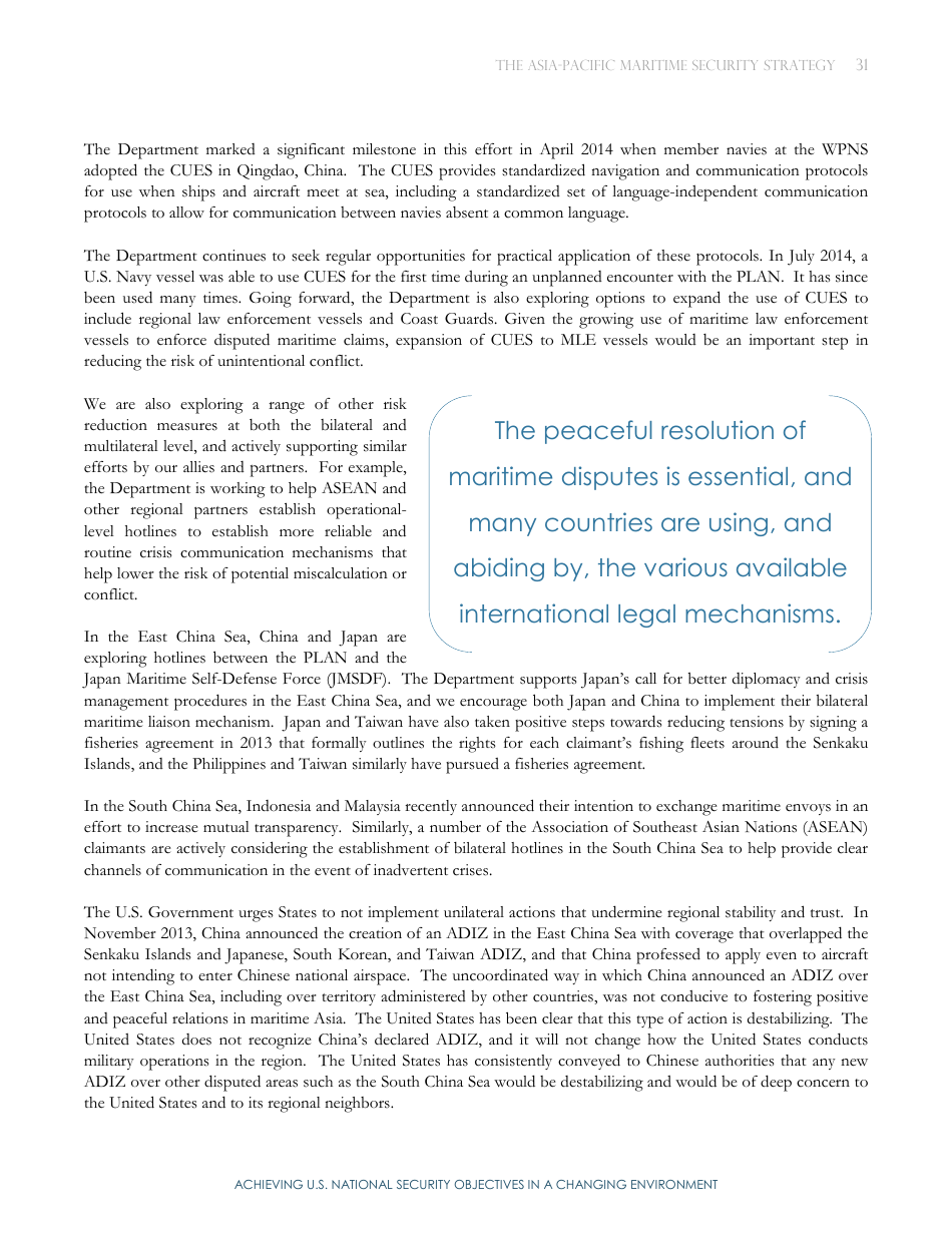 Asia-Pacific Maritime Security Strategy, Page 35