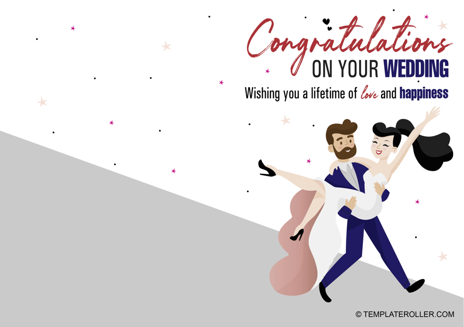 Wedding Card Template Couple Download Printable PDF Templateroller