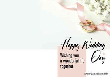 Document preview: Wedding Card Template - Wonderful Life
