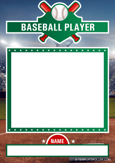 Baseball Card Template - Green