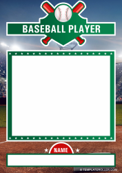Baseball Card Template - Green