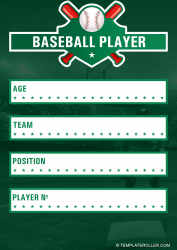 Baseball Card Template - Green, Page 2