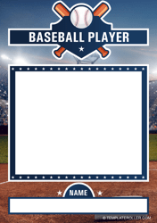Document preview: Baseball Card Template - Blue