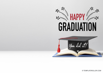 Document preview: Graduation Card Template - Grey