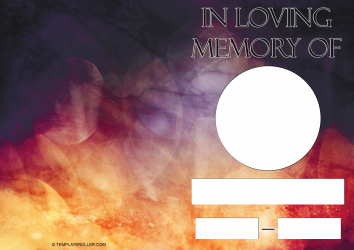 Obituary Card Template - Loving Memory