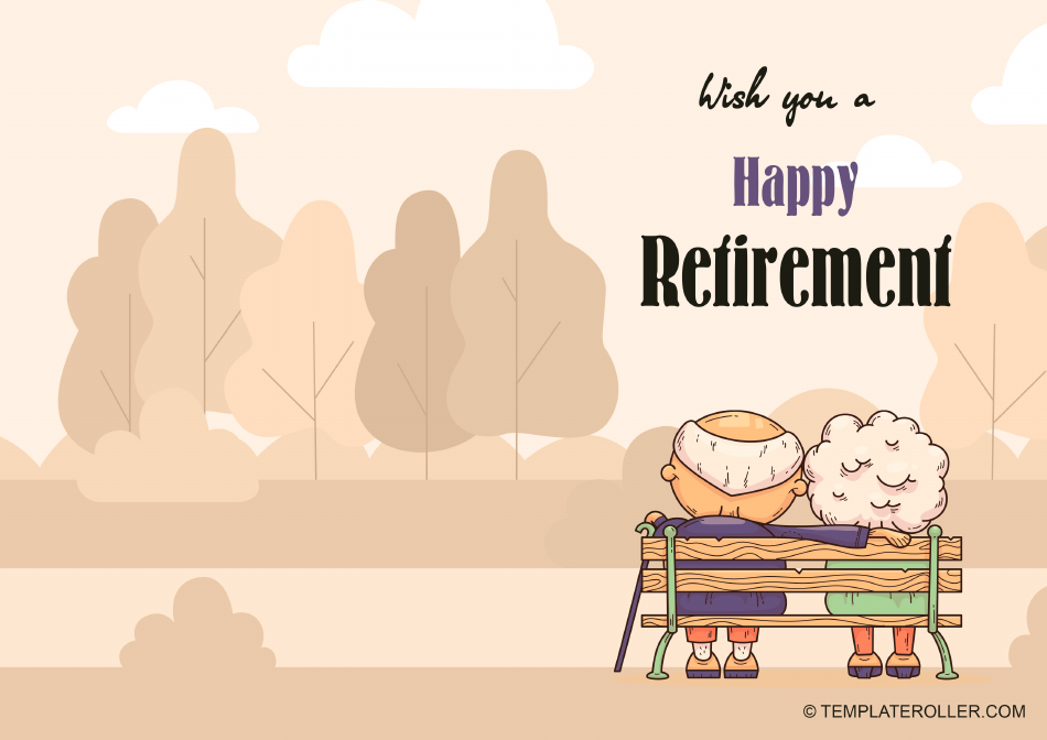 Retirement Card Template - Couple, Page 1