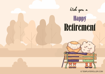 Document preview: Retirement Card Template - Couple