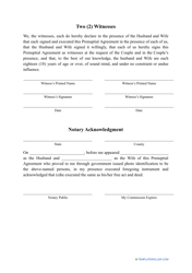 Prenuptial Agreement Template - Arizona, Page 12