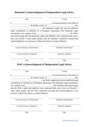 Prenuptial Agreement Template - Arizona, Page 13