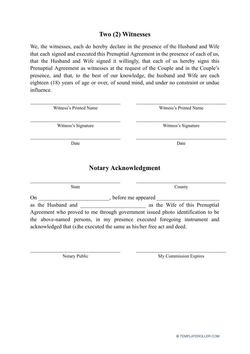 Florida Prenuptial Agreement Template Fill Out Sign Online and