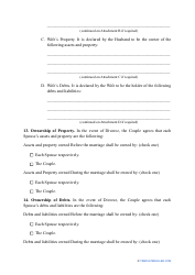 Prenuptial Agreement Template - Kansas, Page 6