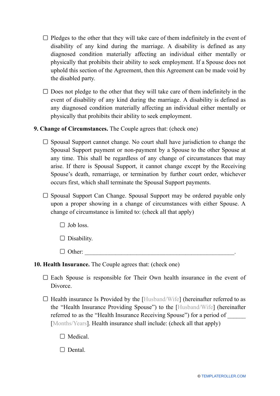 Prenuptial Agreement Template - Montana, Page 4