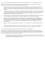 Form FR-28 Application to Purchase Retirement Credit for a Pension Plan Leave of Absence - Florida Retirement System Pension Plan - Florida, Page 2