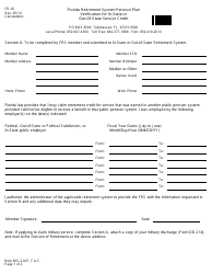 Form FR-30 Verification for in-State or Out-of-State Service Credit - Florida, Page 2