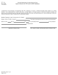 Form FST-11O Option Selection for Trs and Scoers Members - Florida, Page 2
