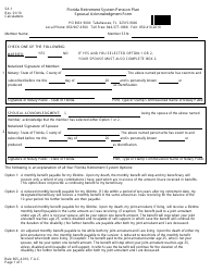 Document preview: Form SA-1 Spousal Acknowledgment Form - Florida