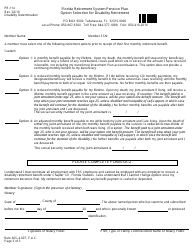 Form PR-11O Option Selection for Disability Retirement - Florida, Page 3