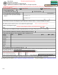 Document preview: Application for Authority to Conduct Affairs for a Foreign Corporation - Utah