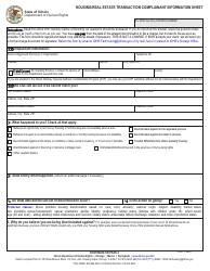 Form CIS-H Housing/Real Estate Transaction Complainant Information Sheet - Illinois